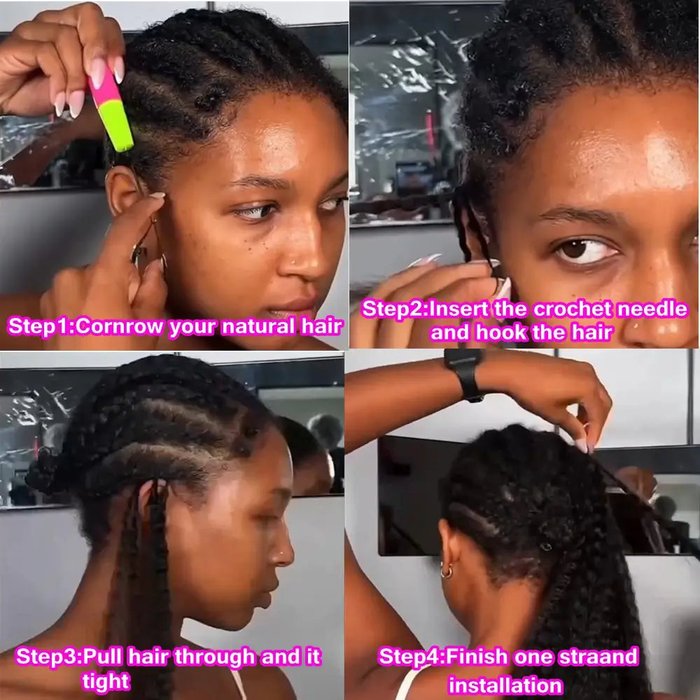 Small Spiral Curl Human Hair for Crochet Braids – Natural Black