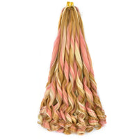 French Curl Braiding Hair 24Inch Synthetic Hair Bulk Spanish Loose Wave Spiral Curl Braids Hair Bouncy Braiding Hair Extensions
