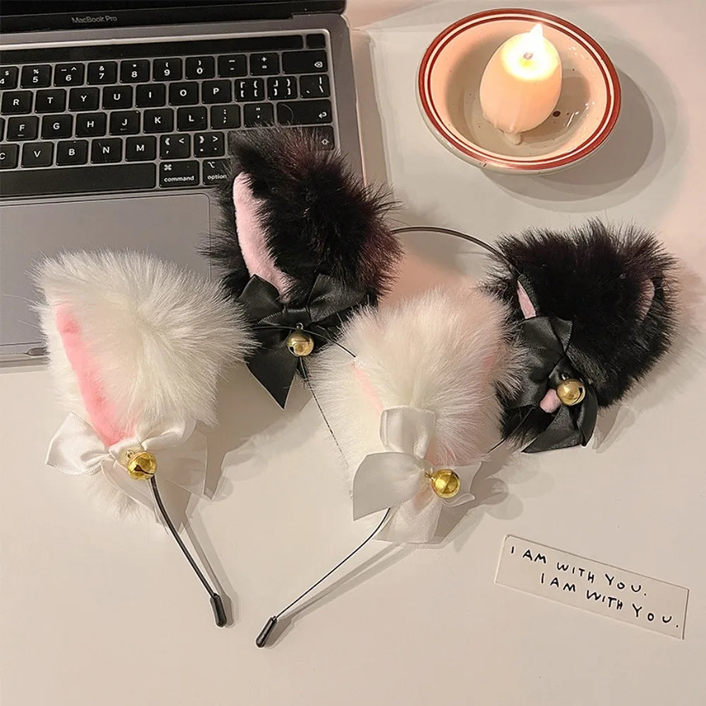 Cute Cat Ears Ladies' Hair Strap Fashionable Plush Bell Role-playing Exquisite Fox Hair Strap Sexy Hair Strap Girls' Headwear