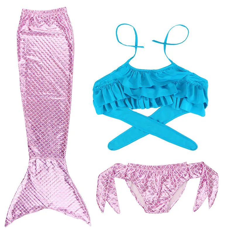 Mermaid Tail for Kids 2025 new girls Cosplay Mermaid Cosplay beach swimsuit for ages 5-10