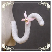 Plush Cat Tail Cosplay Accessory – Cute Anime Lolita Maid Style with Bells, Handmade Costume Prop