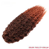 22 Inch Ombre Blonde Rainbow Water Wave Crochet Hair – 300g Synthetic Curly Braiding Extensions