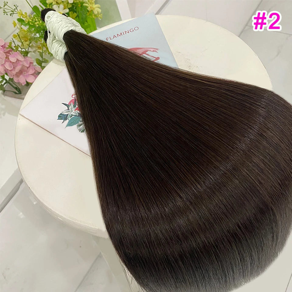 Colored Straight Human Hair Bulk for Braiding