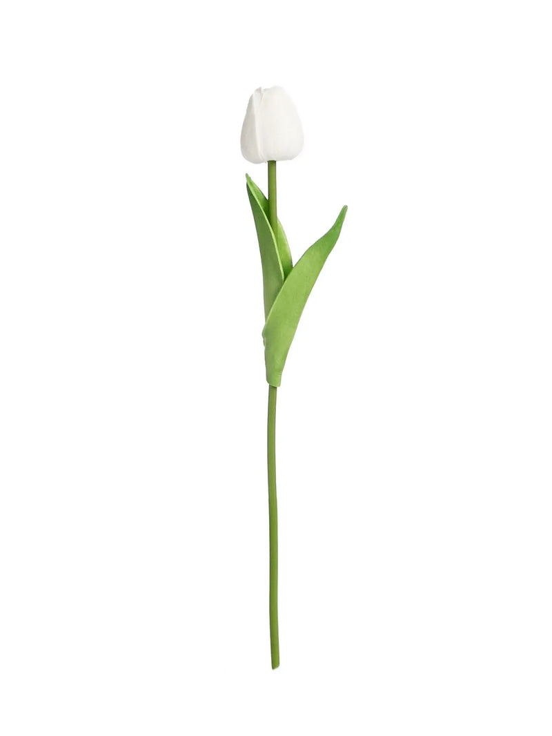 White Tulip Simulation Feel Tulip Flower Home Decoration Ornaments Wedding Photography Props Fake Flowers 10pcs/20pcs