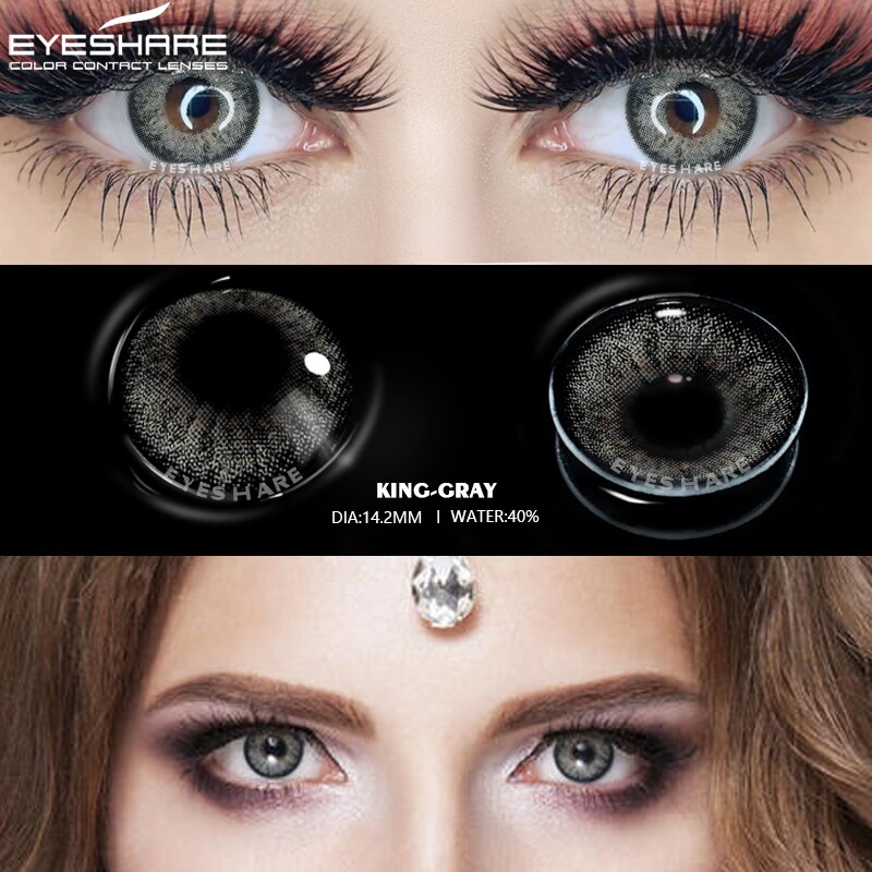 EYESHARE 2pcs Yearly Color Lens Eyes KING Series Color Contact Lens For Eyes Beauty Contact Lenses Eye Cosmetic Color Lens Eyes