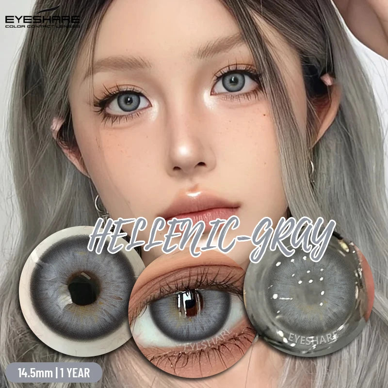 EYESHARE 1pair New Color Contact Lenses for Eyes Brown Eyes Lens Fashion Blue Lenses Green Beautiful Pupil Yearly Gray Contact