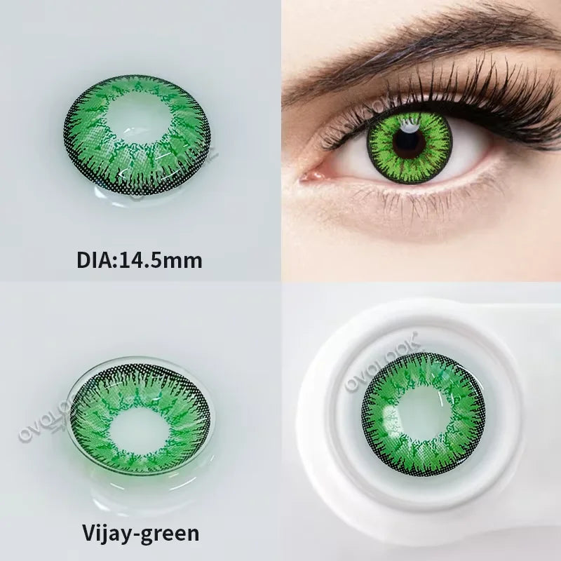 OVOLOOK-1 Pair/2pcs Lenses Cosplay Anime Contact Lenses for Eyes Vision Correction Comestic Myopia Prescription Contact Lenses