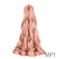 French Curl Braiding Hair 24Inch Synthetic Hair Bulk Spanish Loose Wave Spiral Curl Braids Hair Bouncy Braiding Hair Extensions