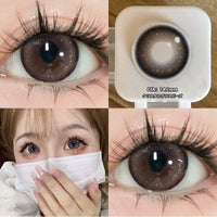 Black Large Diameter Color Contact Lenses for Eyes Annual Soft Round Beautiful Pupils KSSEYE 1 Pair