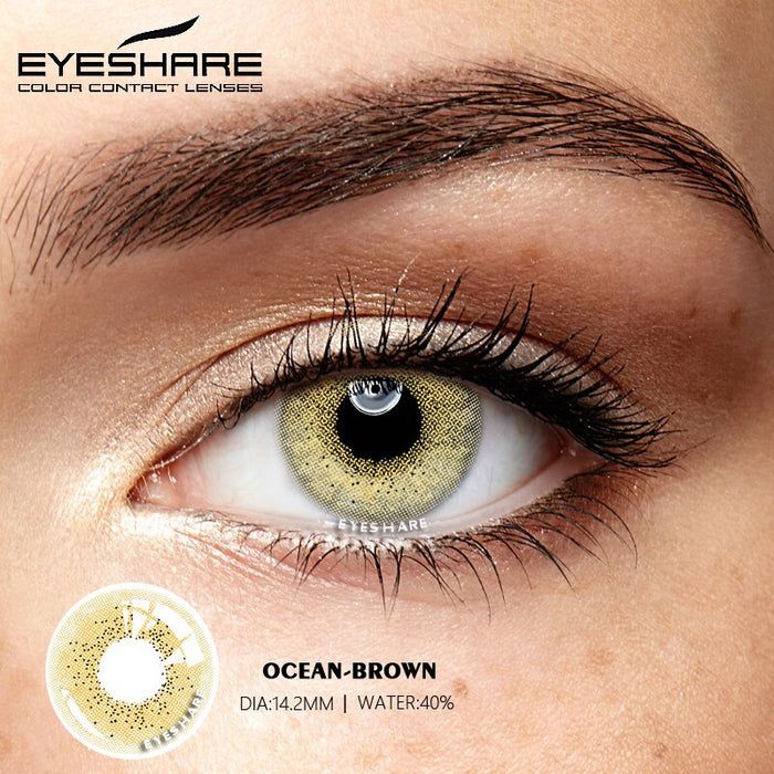 EYESHARE 1 ペアカラーレンズオーシャンカラーコンタクトレンズ美しい瞳孔メイクアップコンタクトレンズ年間使用化粧品美容アイレンズ