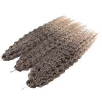 24 Inch Water Wave Crochet Braiding Hair Pink Blonde Synthetic Hair Extensions for Black Women