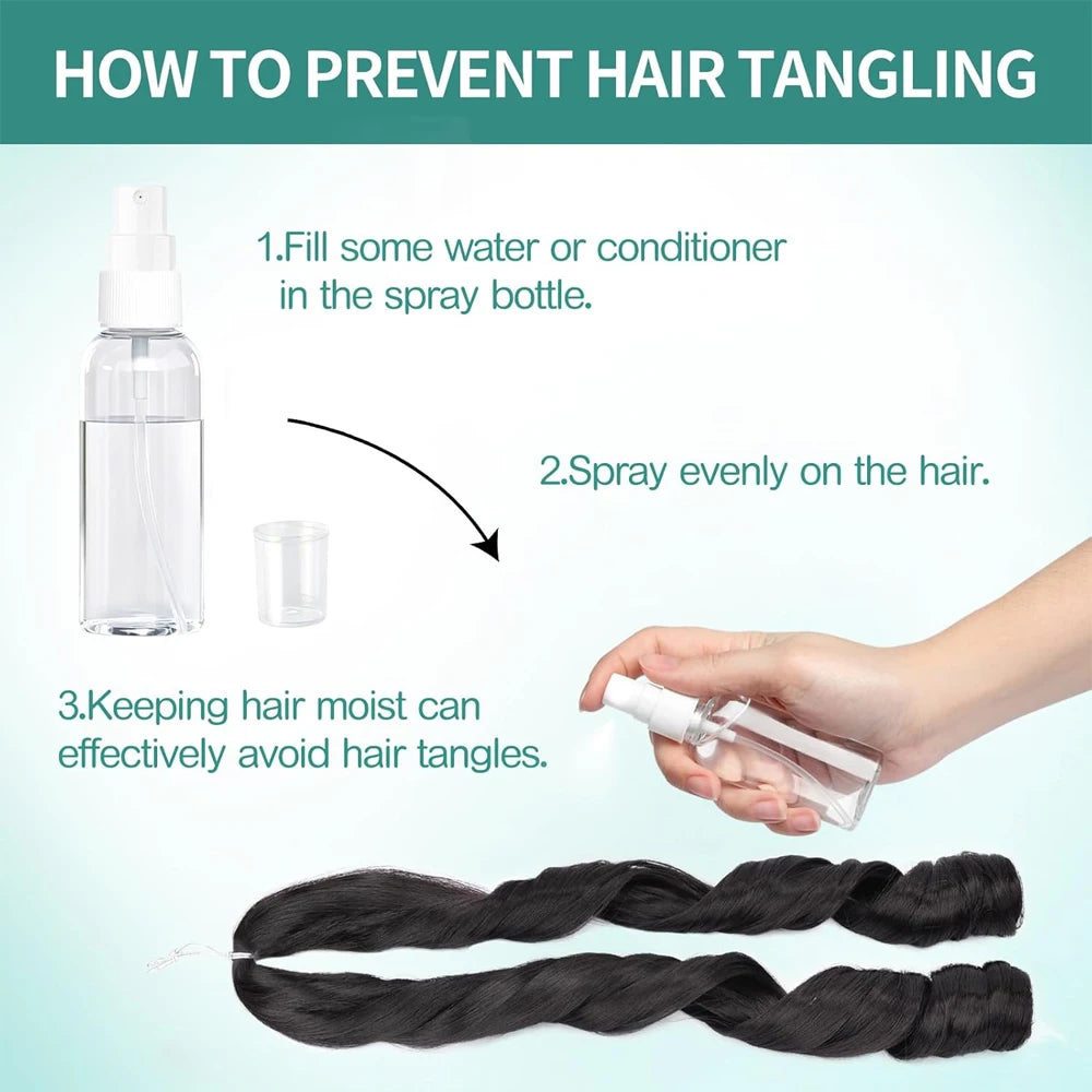 French Curl Braiding Hair 24Inch Synthetic Hair Bulk Spanish Loose Wave Spiral Curl Braids Hair Bouncy Braiding Hair Extensions