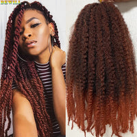 18 Inch Marley Twist Crochet Hair – Ombre Black to Blonde Synthetic Afro Braiding Hair