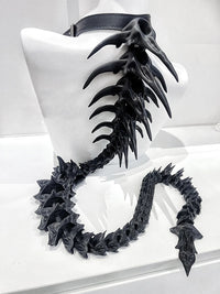 The Punk Gothic Large Dragon Spine Necklace, A Niche Design, Is A Jewelry Accessory For Both Men And Women's Carnival