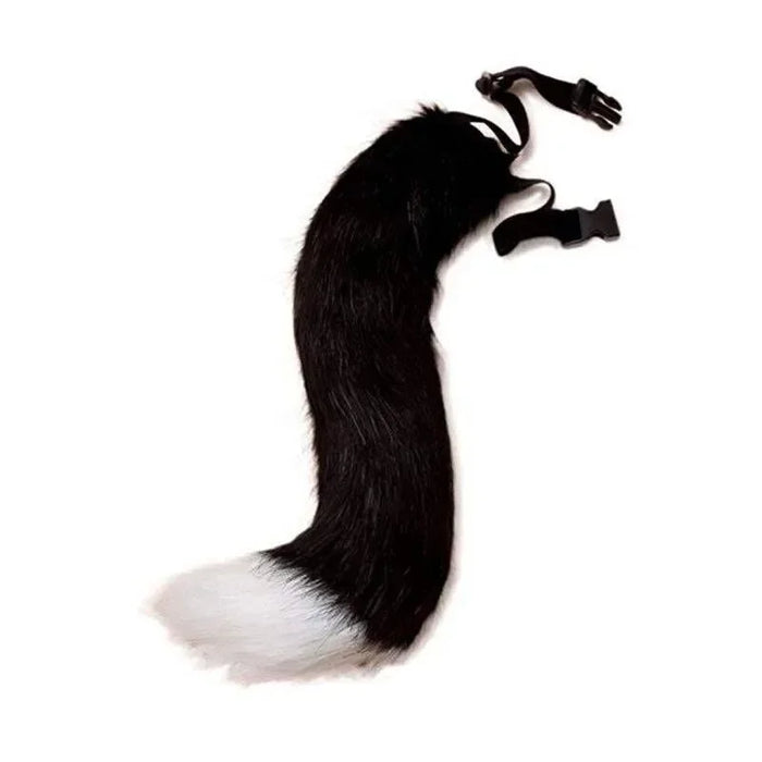 Handmade Anime Furry Tail | Red/Beige/Black with White Tips | Ideal for Cosplay, Maid & Fox Girl Look | Includes Headband