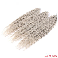 24 Inch Water Wave Crochet Braiding Hair Pink Blonde Synthetic Hair Extensions for Black Women