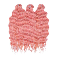 24 Inch Synthetic Hair Water Wave Braiding Hair Extensions Ombre Blonde Deep Wave Afro Curl Twist Crochet Hair for Women