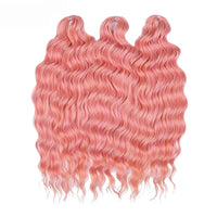 Water Wave Ombre Blonde Braiding Hair Extensions – Deep Wave Afro Curl Crochet for Women