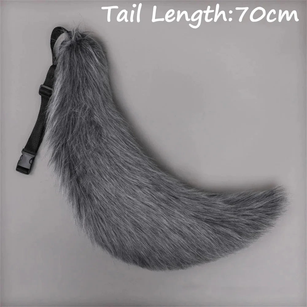 Anime COS Cat Fox Tails Plush Cosplay Costumes Big Tails Dog Furry Tail Role Play Party Performance Props Fursuit Tail for Women