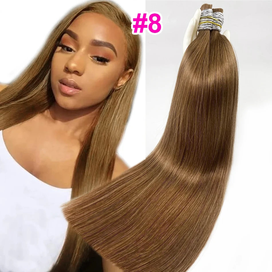 Straight Human Hair Bulk for Braiding | No Weft