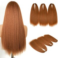 24" Yaki Straight Braiding Hair – Soft & Full (3 Packs)