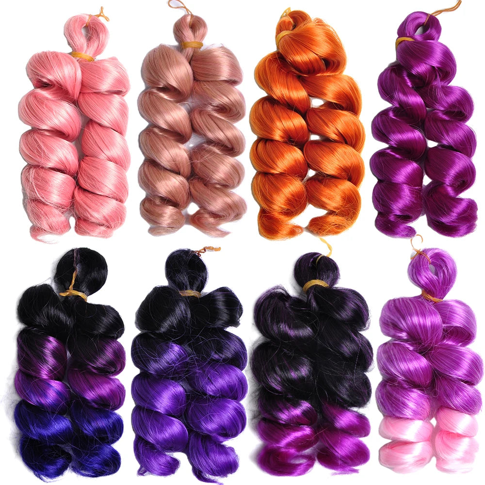 French Loose Curly Braiding Hair12Inch Synthetic French Curl Braiding Hair Extensions Pre Stretched Deep Wavy Twist Crochet Hair