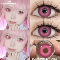 EYESHARE 1pair Colored Contact Lenses Purple Eye Lens Yearly Cosplay Blue Green Cosmetic Contacts Helloween Soft Makeup Pupils