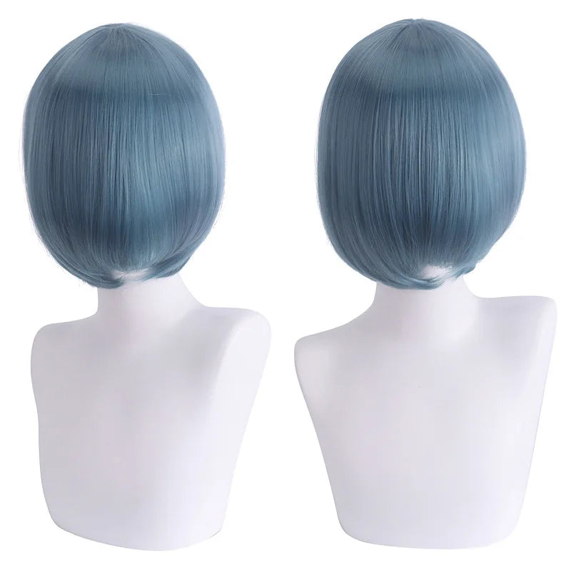 Short Cosplay Bob Wig – Face Contouring Thick Synthetic Hair Wig, Colorful Heat Resistant Fiber Wig