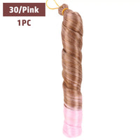 French Curls Braiding Hair 12-24inch Hair Extensions Synthetic Hairs Spiral Curls Braids Pre Stretched Loose Wave Braiding Hair
