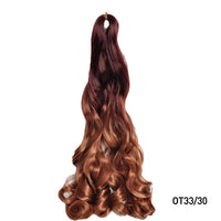 24 Inch French Curl Braiding Hair Synthetic Crochet Extensions Spiral Curl Braids