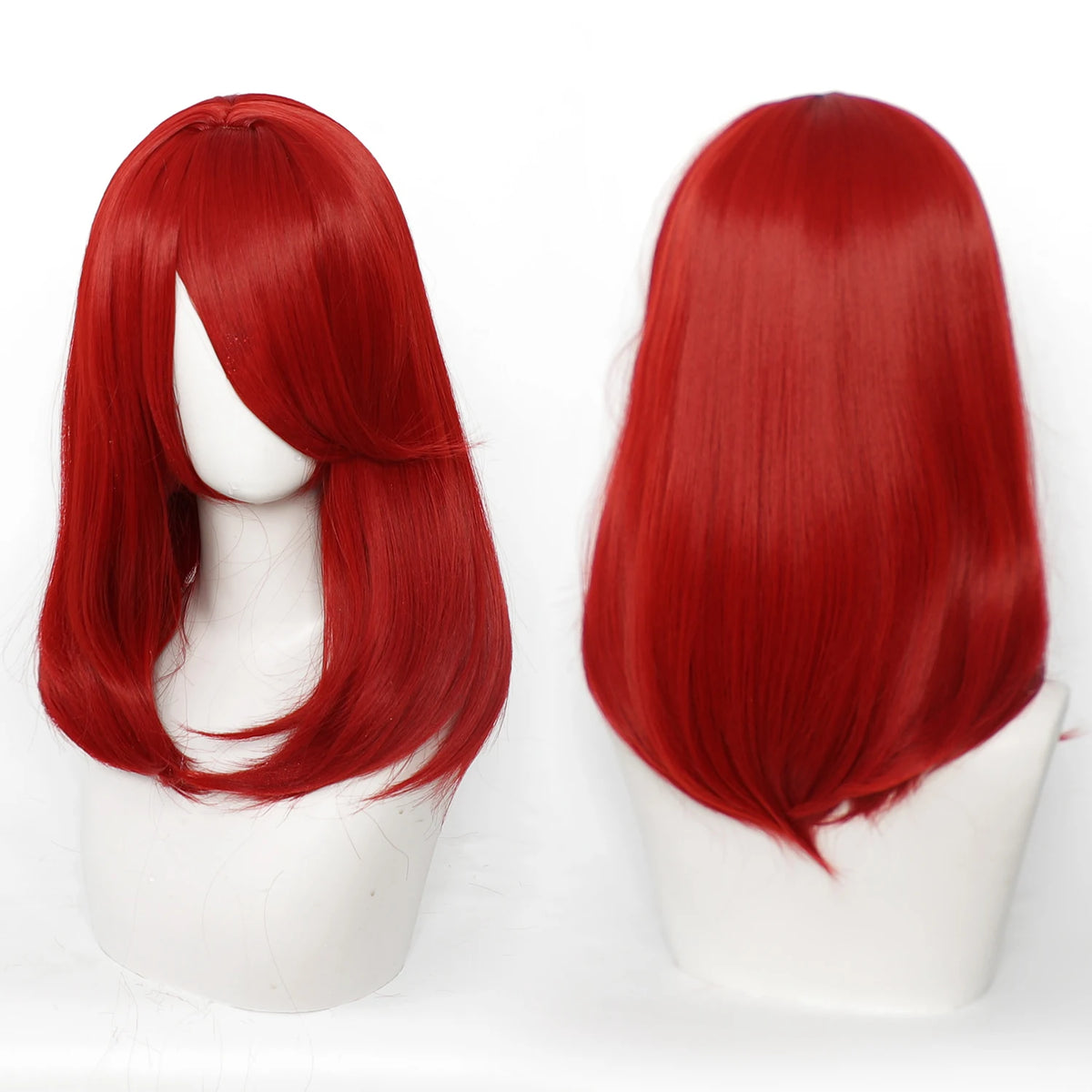 18 Inch Extra Long Straight Hair Wig With Bangs Synthetic Heat-Resistant Suitable For Women Cosplay Wigs