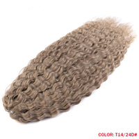 24 Inch Water Wave Crochet Braiding Hair Pink Blonde Synthetic Hair Extensions for Black Women