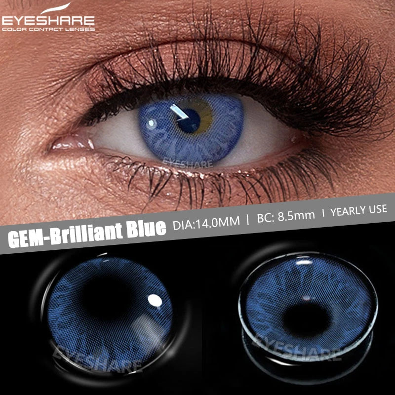 EYESHARE 1pair New Color Contact Lenses for Eyes Brown Eyes Lens Fashion Blue Lenses Green Beautiful Pupil Yearly Gray Contact