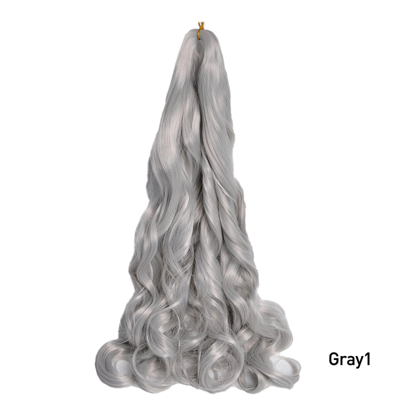 French Curls Braiding Hair Extensions Synthetic Hair Loose Wave Spiral Curl Braids High Temperature Ombre Pre Stretched Hair