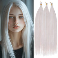 28" Deep Wave Crochet Braiding Hair 3 Pack 300g Synthetic Hair Bundles Ombre Blonde Crochet Hair Extensions