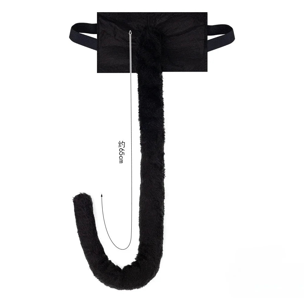 1pcs Animal Tail Costume Accessory Tails Masquerade Zoo Props Cat Devil Mouse Tiger Monkey Rabbit Zebra Cow Zebra