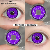 EYESHARE 1Pair Color Contact Lenses For Eyes Anime Purple Colored Lenses Pink Cosplay Halloween Makeup Lenses Yearly Eye Contact
