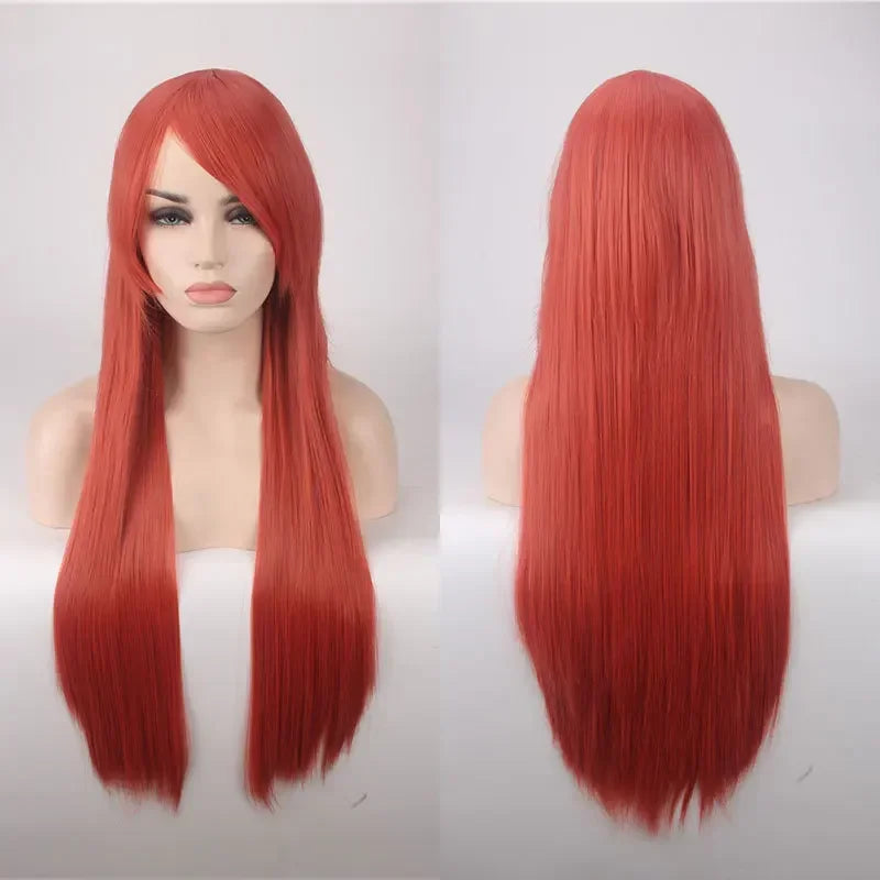 Cosplay Anime Long Wavy Pink Blue Red Blonde Black Green White Brown Cosplay Wig Synthetic Wig