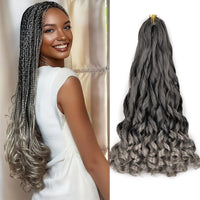 24 inch French Curl Braiding Hair Soft Loose Wave Ombre