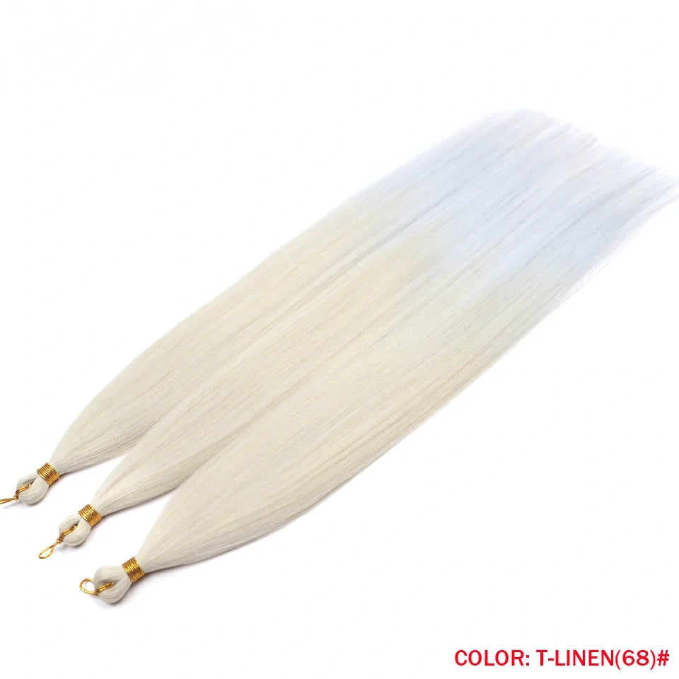 28" Deep Wave Crochet Braiding Hair 3 Pack 300g Synthetic Hair Bundles Ombre Blonde Crochet Hair Extensions