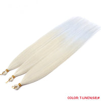 28" Deep Wave Crochet Braiding Hair 3 Pack 300g Synthetic Hair Bundles Ombre Blonde Crochet Hair Extensions