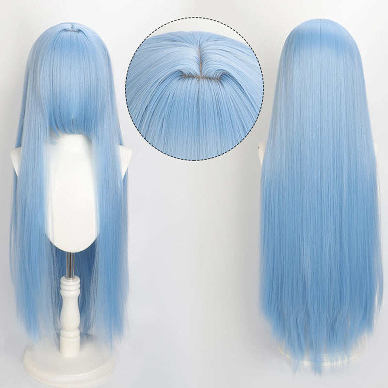100cm Colourful Wig Long Staight Cosplay Anime Costume Party Wigs Synthetic Heat Resistant Wig