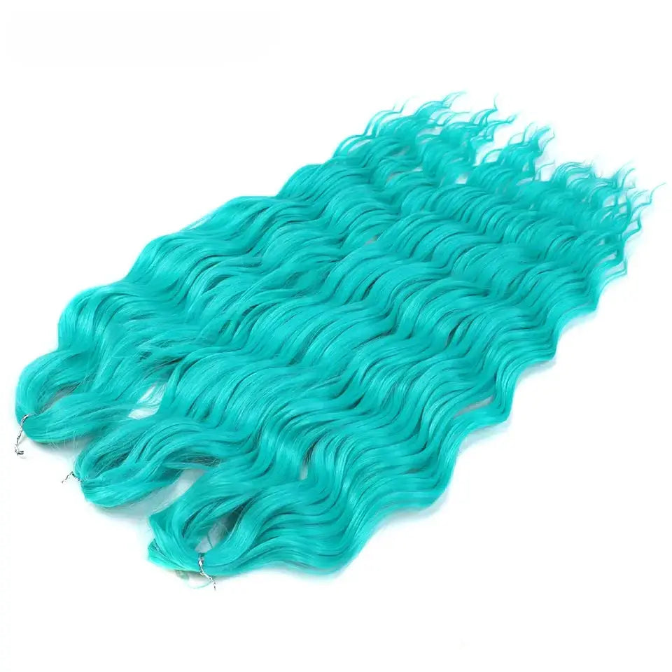 3 Pack Synthetic Loose Deep Wave Braiding Hair Extensions 24 Inch Deep Curly Twist Crochet Braid Hair Ombre Blonde Brown