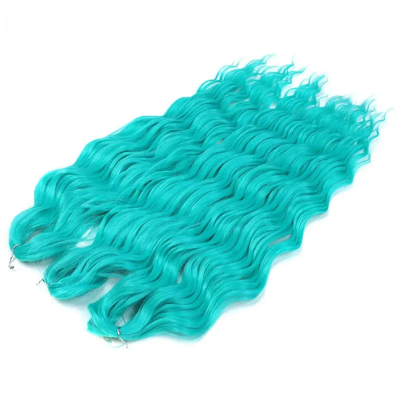 3 Pack Synthetic Loose Deep Wave Braiding Hair Extensions 24 Inch Deep Curly Twist Crochet Braid Hair Ombre Blonde Brown