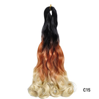 French Curls Braiding Hair Extensions Synthetic Hair Loose Wave Spiral Curl Braids High Temperature Ombre Pre Stretched Hair