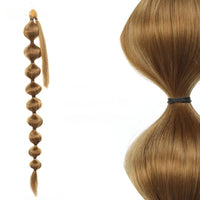 Synthetic Bubble Ponytail Wrap-Around Lantern Hair Extension – Long Afro Bubble Braids, Black & Brown