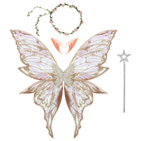 Butterfly Fairy Elf Costume Wing Princess Angel Wing Ears Star Fairy Stick Garland Set Halloween Cosplay Party Photography Props