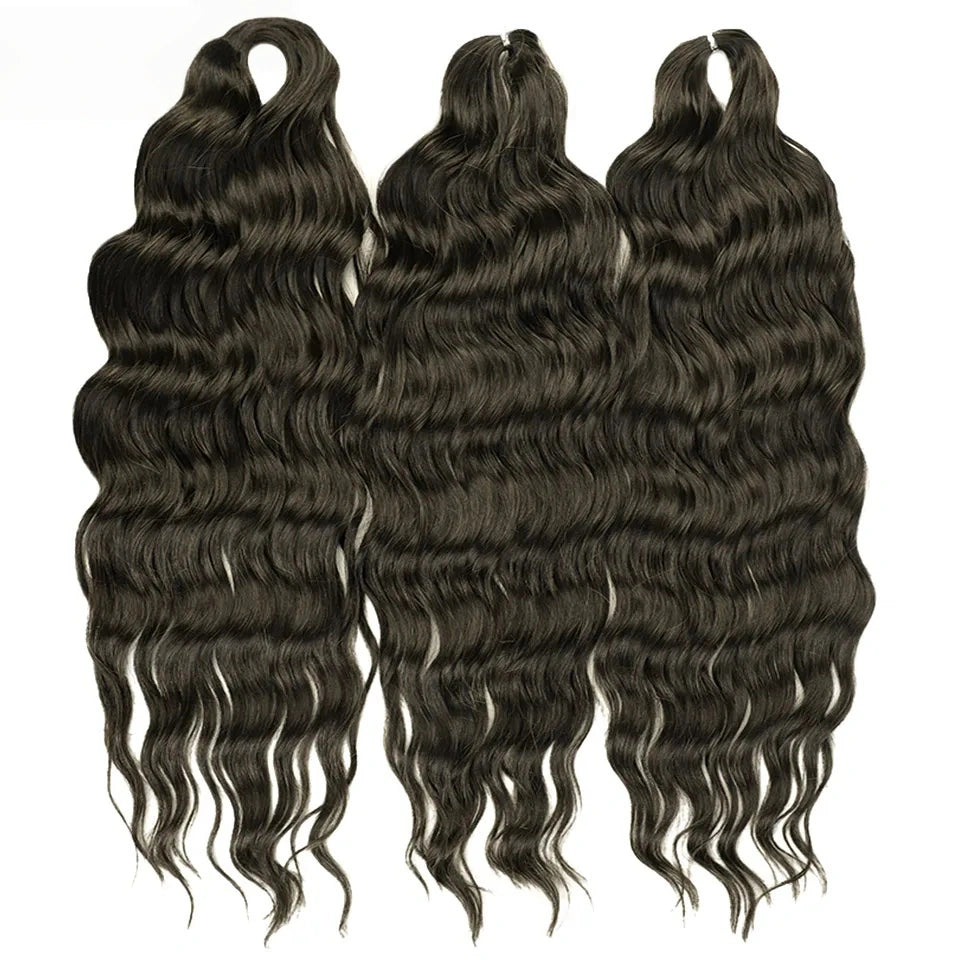 Water Wave Ombre Blonde Braiding Hair Extensions – Deep Wave Afro Curl Crochet for Women