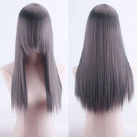 Cosplay Synthetic Wig 60cm Long Straight Curly Hairpiece Thickened High Temp Fiber Rainbow Color Rose Cap Party Halloween