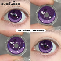 EYESHARE 1Pair Color Contact Lenses For Eyes Anime Purple Colored Lenses Pink Cosplay Halloween Makeup Lenses Yearly Eye Contact